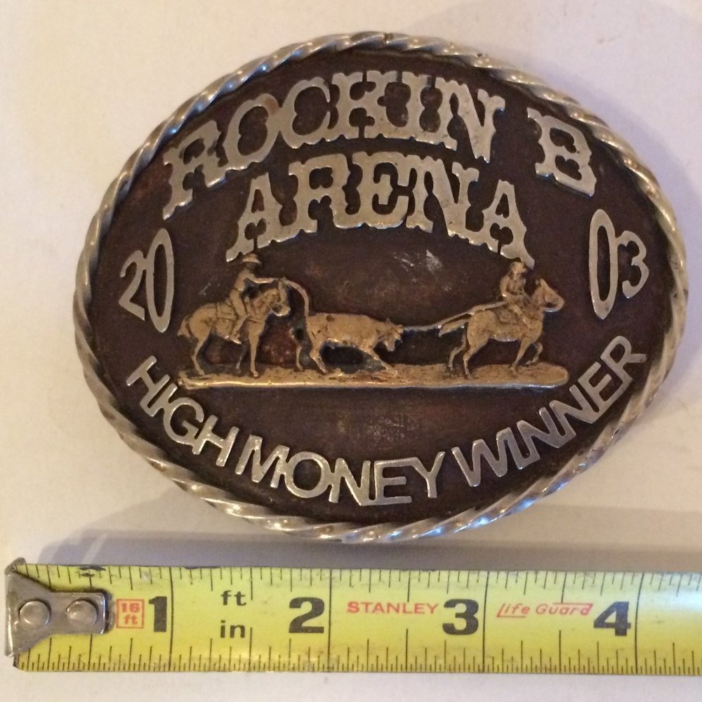 Pro Team Roper "High Money" Trophy Belt Buckle